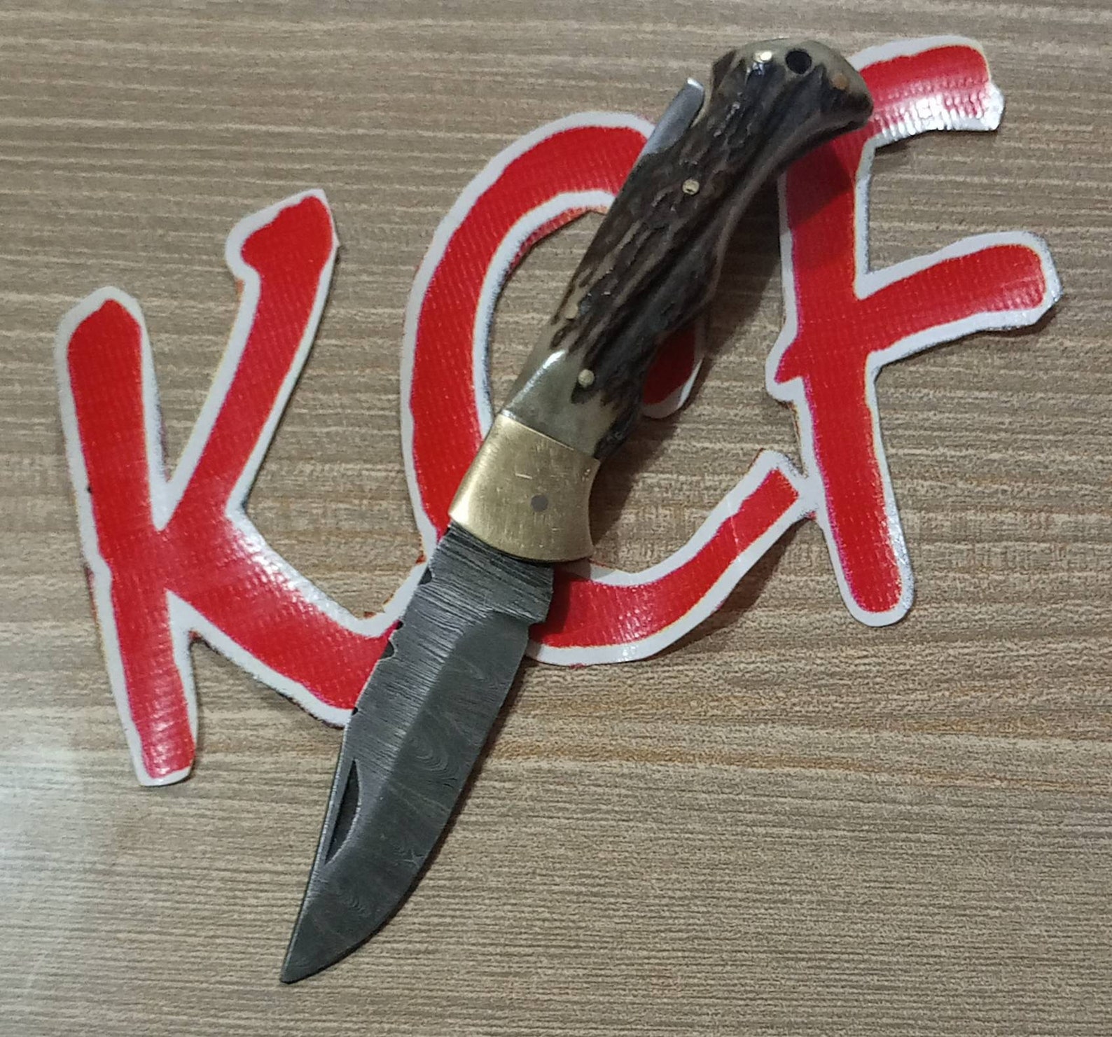 Deer Antler Folding Knife MI52 Etsy