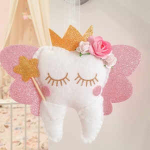 Personalized Tooth Fairy Pillow – Handmade Felt Pillow for Kids – Custom Name Option