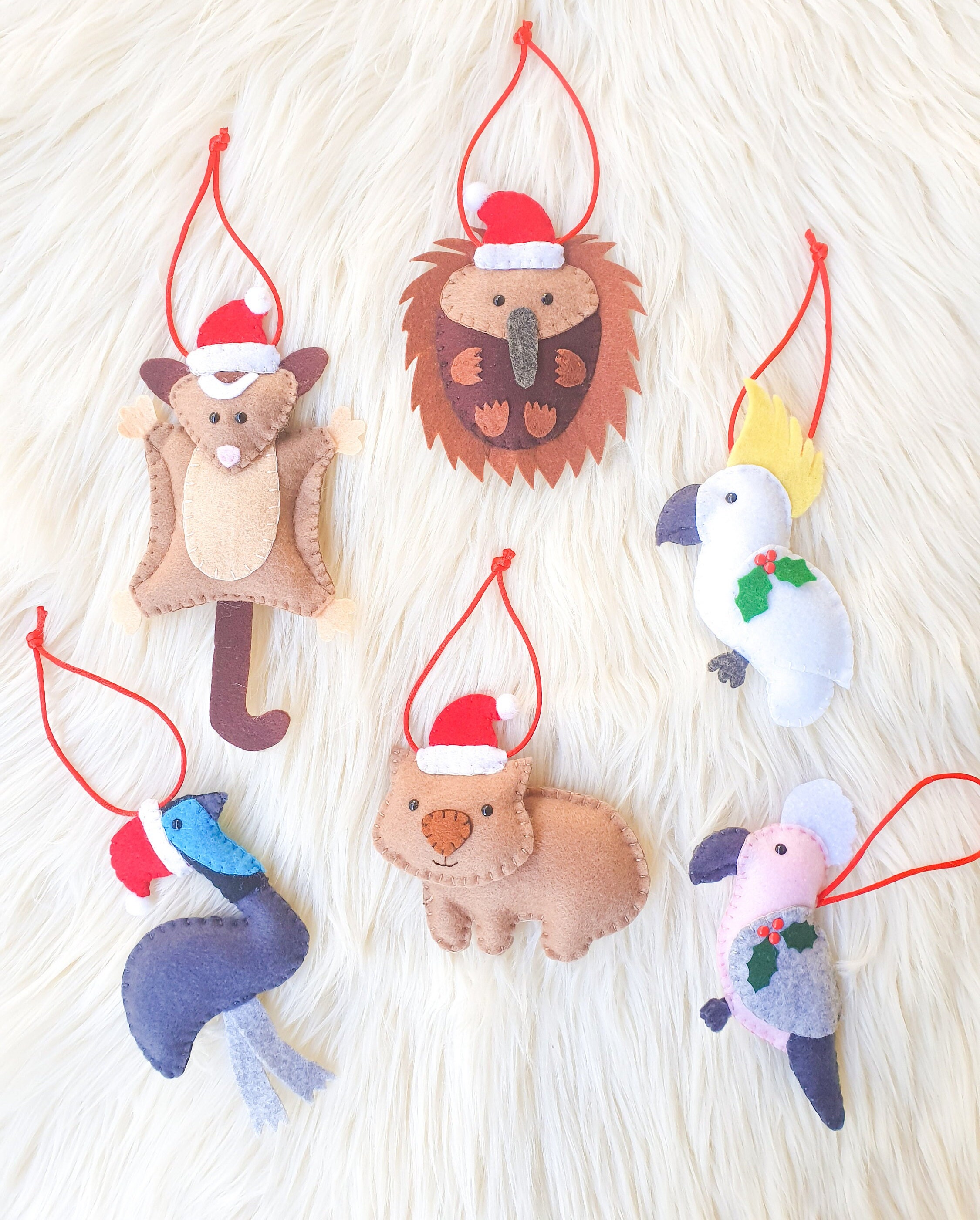 Felt Australian Animal Christmas Decorations/Australian Etsy