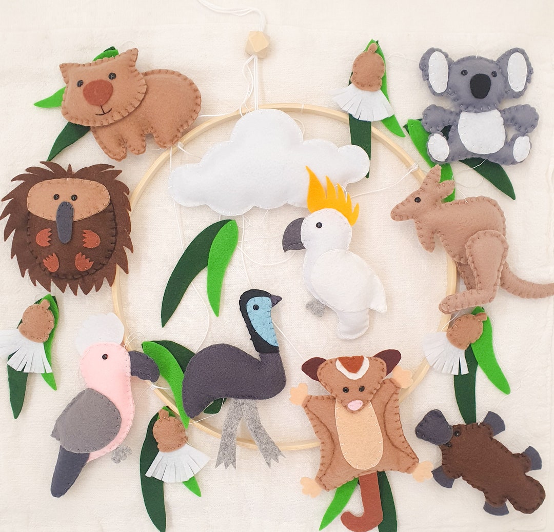 Baby Mobile Australian Animal, Handmade Nursery and Children's Decor