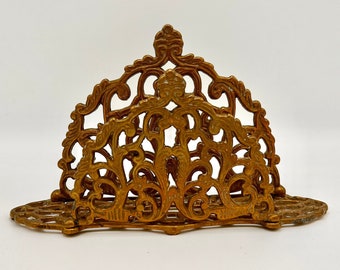 Porte-lettres en laiton orné / antiker französischer Briefhalter aus Messing