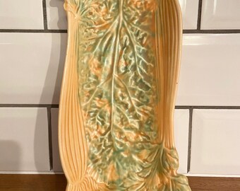 Rechteckige Servierplatte im Vintage Majolika-Stil