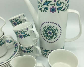 Vintage J & G Meakin Englisches Kaffee-Set