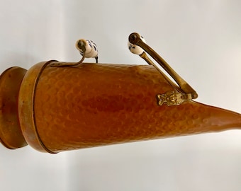 Antike Kupfer und Messing Kohlekörbe