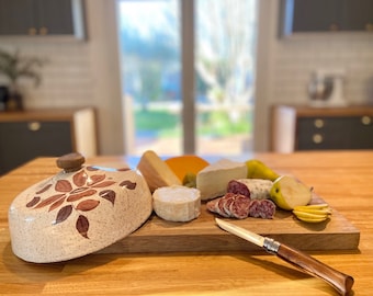 Vintage französische traditionelle Käseglocke - Charcuteriebrett