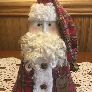 Primitive Santa, handmade primitive Santa, farmhouse Christmas decor, handmade Santa, handmade seasonal decor