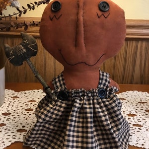 Primitive Halloween dolls, primitive pumpkin dolls, primitive Halloween decor, primitive pumpkin decor