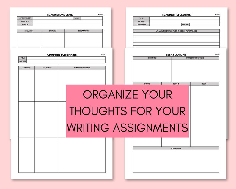 College Planner Printable: Study Planners Course Outlines | Etsy