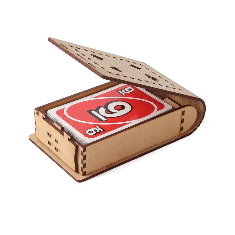 Wooden Playing Card Case / Box Quelf Card Box UNO Card Box Etsy