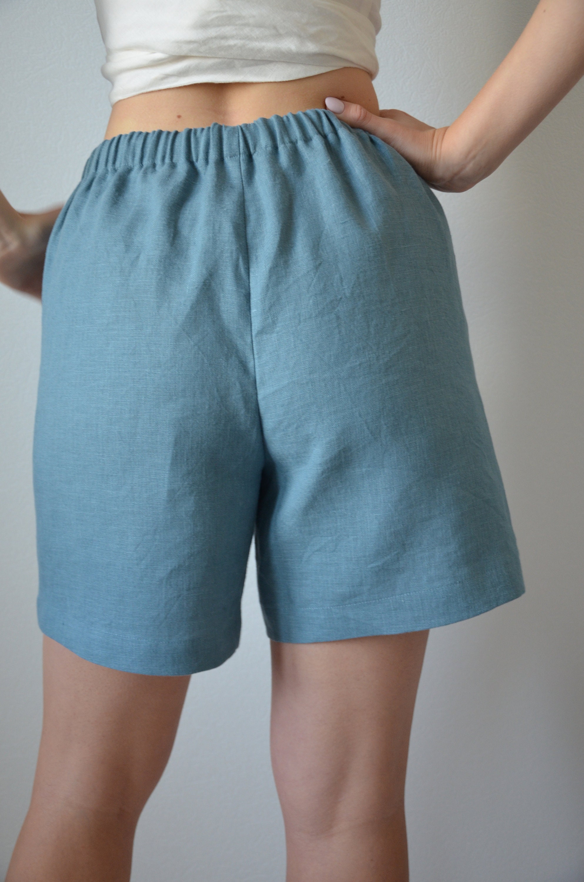 Linen shorts high waist womens shorts wide leg linen Etsy