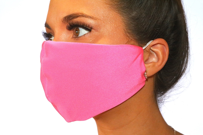 Neon Pink Face Mask Hand Made In The Uk Etsy Uk