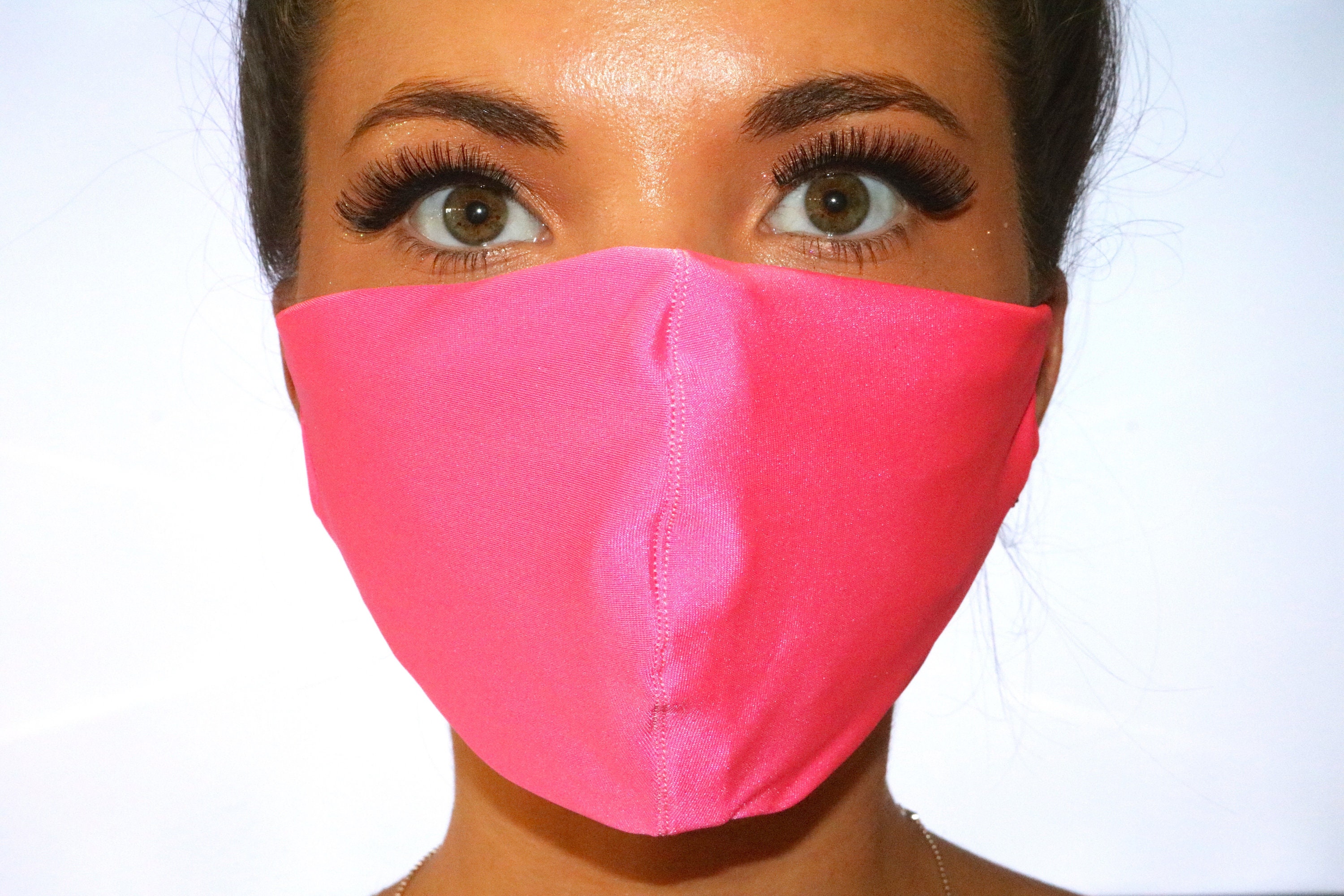 Neon Pink Face Mask Hand Made in the UK Etsy UK