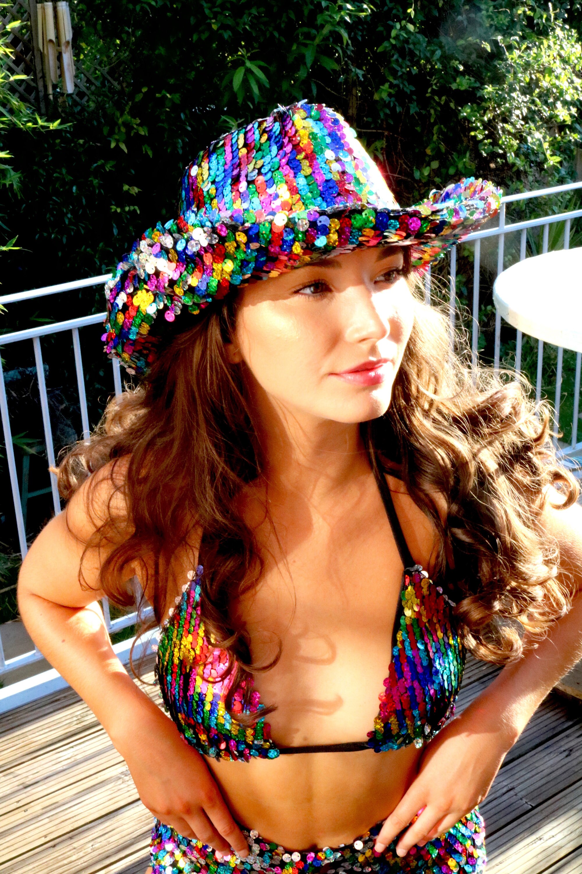 Grace Sequin Triangle Bikini Top