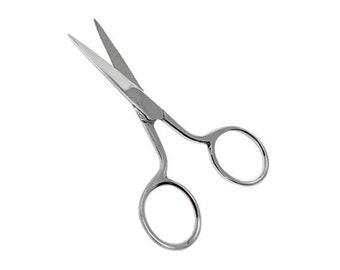 Precision Embroidery Scissors, 4" Stainless Steel Sharp Pointed Tip Detail Shears for DIY Craft Thread Cutting, Needlework Yarn & Sewing