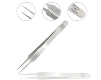 Scientific Labwares Pinces de laboratoire en acier inoxydable de haute précision / pinces avec point ultra fin conique droit, 4.25in.