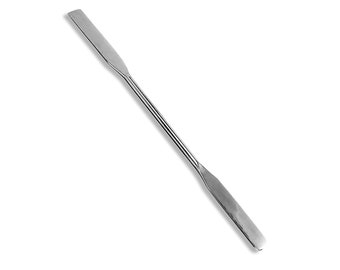 Spatule de laboratoire double face pour mélanger et échantillonner des produits de beauté Agitateur, acier inoxydable, extrémités carrées / rondes - 7 po ou 9 po. Longueurs