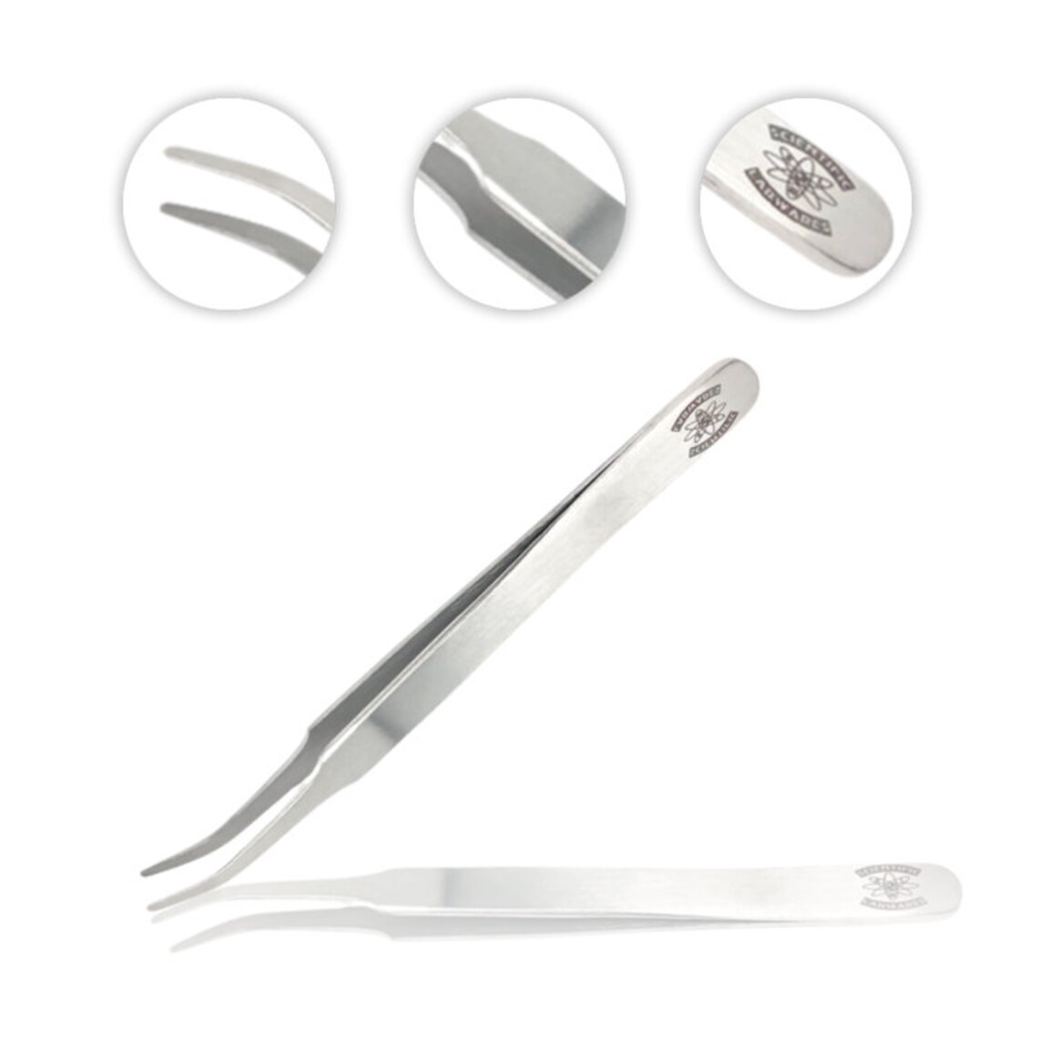 Scientific Labwares Stainless Steel Lab Forceps with Curved Etsy