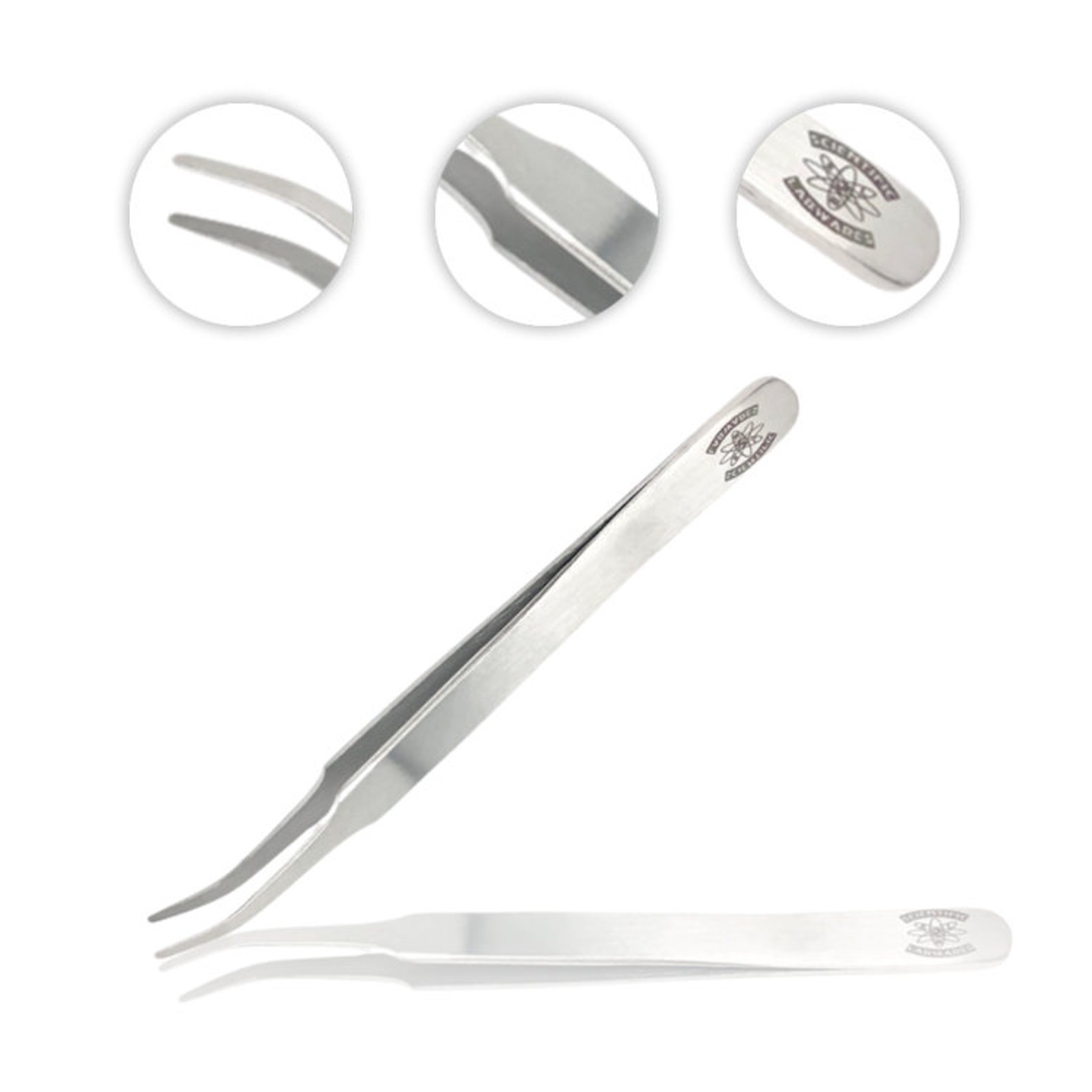 Scientific Labwares Stainless Steel Lab Forceps with Curved Etsy