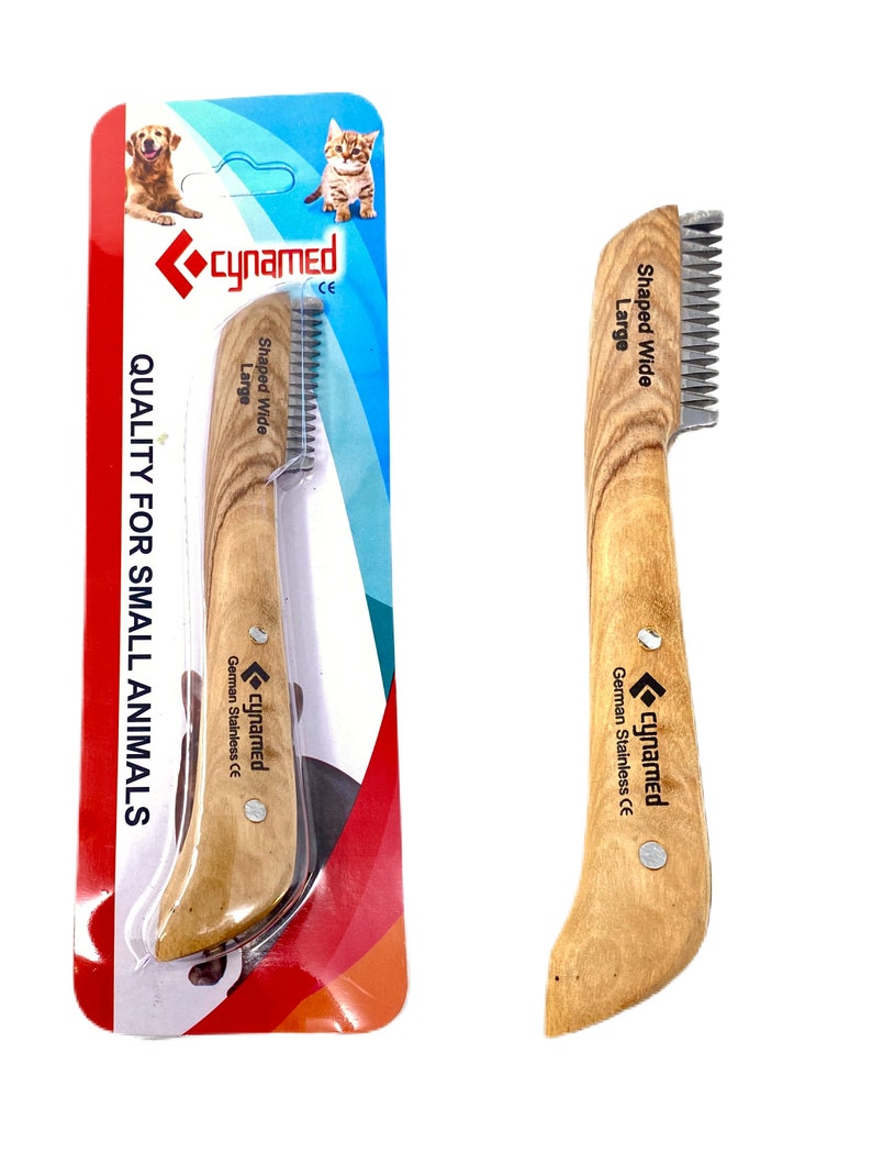 Professional Pet Grooming Tool Stripping Knives, Handcrafted Wooden
