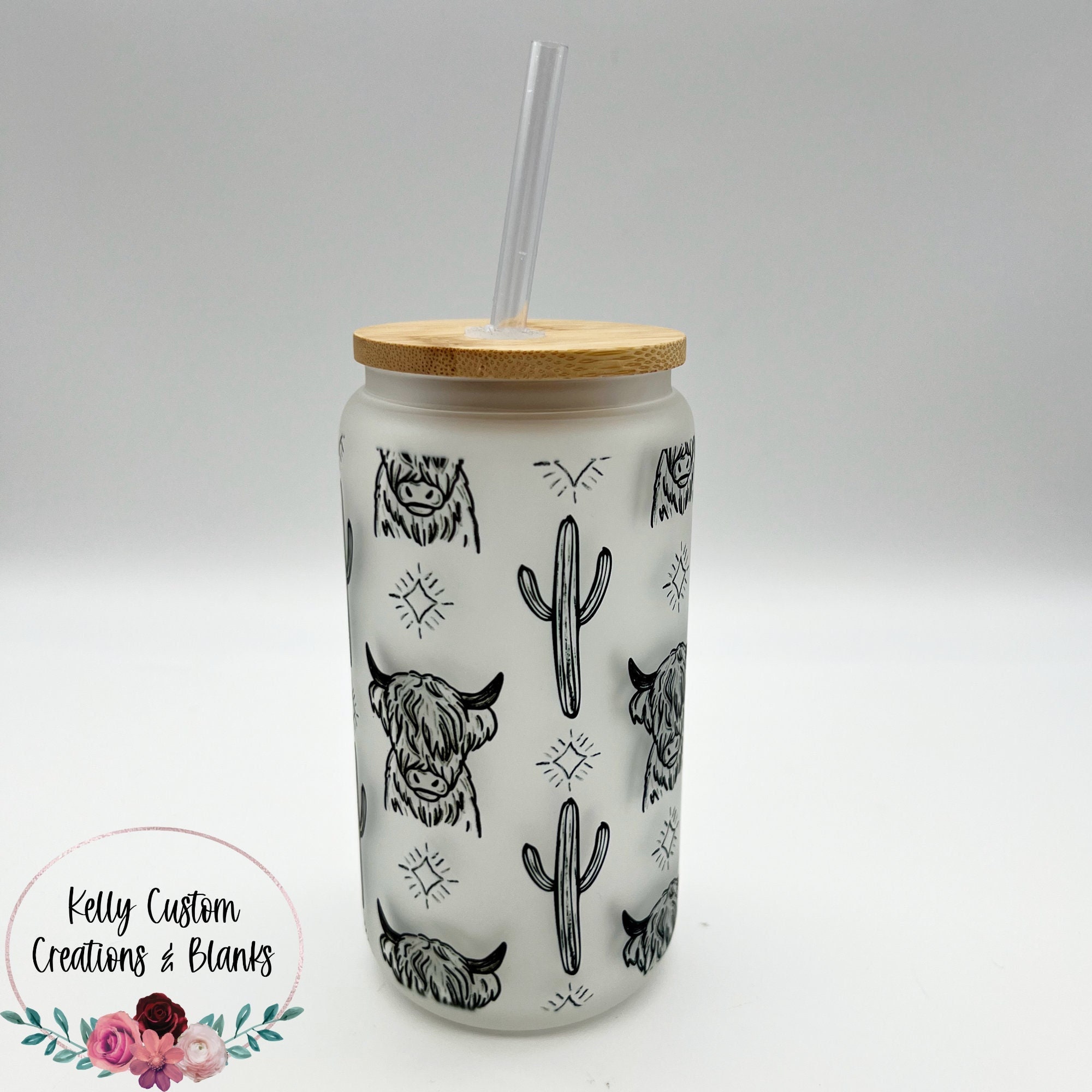 16oz Frosted Glass Iced Coffee Love Tumbler – Middleton Park Coffee