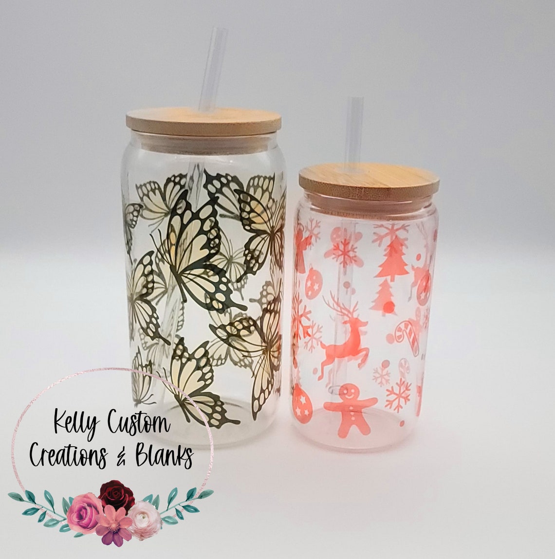 Sublimation Glass Can Cups Sublimation Blanks Glass Can Etsy Israel