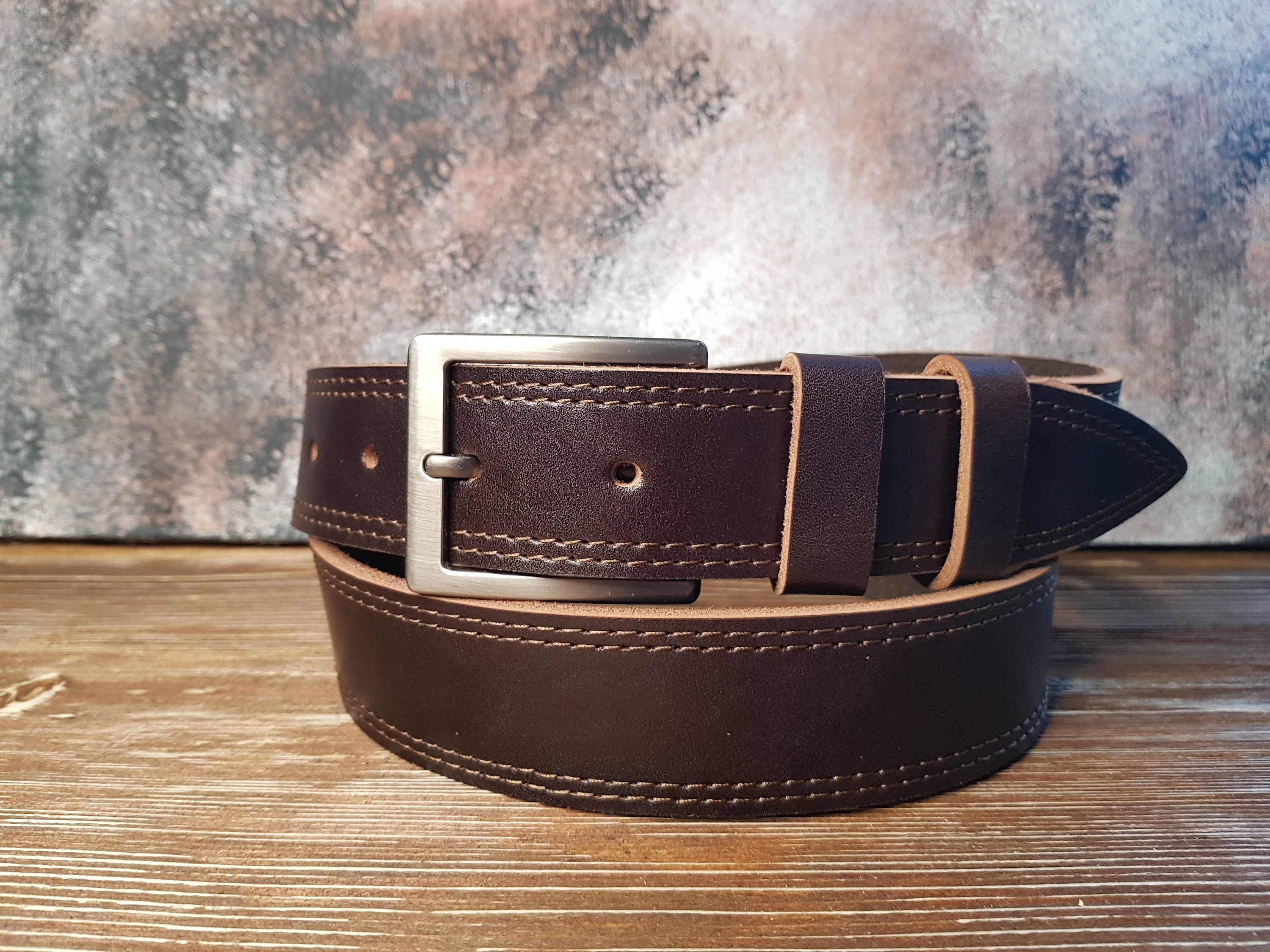 Thick Leather Belt Wide Leather Belt Wide Belt Mens Etsy