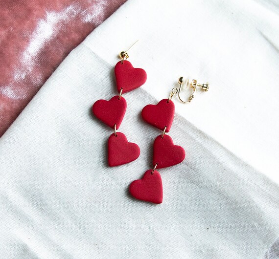 Polymer clay drop earrings sale