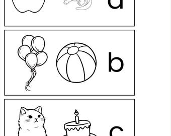 ABC Beginning Sounds Coloring Activity | Early Learning Printable