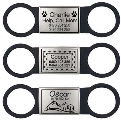 Custom Dog Tags Slide On Dog ID Tag Small Dog ID Tag Pet Etsy Australia