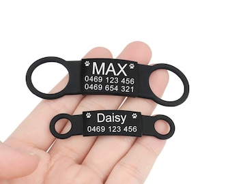 Custom, Dog Tags, Slide on, Silent Dog ID tag, small dog ID tag, pet id tag, dog id tag engraved, Dog ID tag, personalized dog tag, Cat Tag