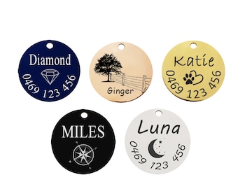 Custom, Dog Tags, Dog ID tag, small dog id tag, pet id tag, dog id tag engraved, personalized dog tag, Stainless Steel, Cat Tag Pet N Tags