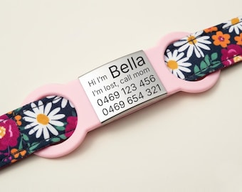 Silent Dog ID Tag - Personalized Silicone Collar Tag | No-Jingle, Laser Engraved Pet Name Tag, Quiet Gift for Puppies Dog Cats Pets, Custom