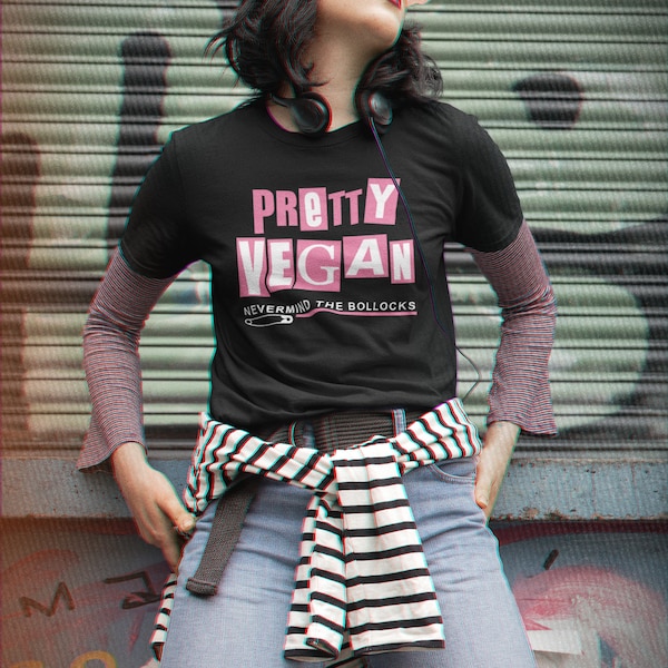 Bonita camiseta vegana estilo Sex Pistols