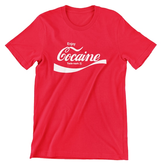 Enjoy Cocaine Cola Style T-shirt - Etsy