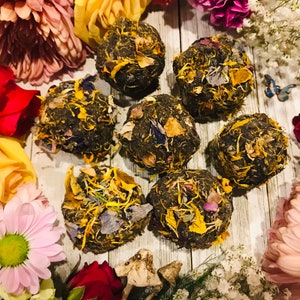 Pollinator Seeds Botanical Bee Bombs Wildflower Seeds Organic Floral & Herbal Seeds Honey Bee Garden Earth Day Flower Seed Bombs image 3