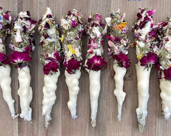 Handcrafted Mullein Torch-Beeswax Herbal Outdoor Candle-Holy Torch-Yard Torch-Energy Cleansing-Midsummer Altar-Housewarming Gifts-camp fire