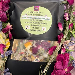 Mélange d'encens à base de plantes du jardin botanique, Encens en vrac aux herbes rituelles, Mélange nettoyant à la fumée, Décoration d'autel et d'apothicaire, Herbes de purification rituelle