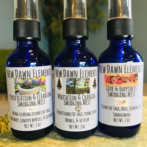 Botanical Magic, Energy Cleansing Spray, Smudging Spray, Purification, Love, Aura Cleansing, Smokeless Sage spray, spiritual room spray