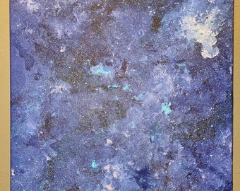 Mystic Galaxy~Hand painted Canvas~Galaxy Art~Large Canvas Artwork 18”x14”~Original Art~One of a Kind Art