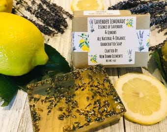 Lavendel Honig & Zitrone Seife | Handarbeit | Bio Ganz natürliche Körper Seife | Selbstfürsorge | Geschenke für Sie | Handwerklich kaltgepresste Seifen