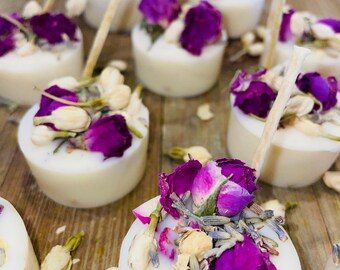 Natural Fire Starters, Outdoor Fire Starters, Fire-Pit Starter, Campfire, Housewarming Gift, Dried Rose, Jasmine, & Lavender Outdoor Candle