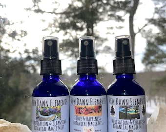 Energy Cleansing Spray, Botanical Magic Mist, Smokeless Smudging Spray, Meditation Aromatherapy Spray, Love & Happiness Mist, Purification