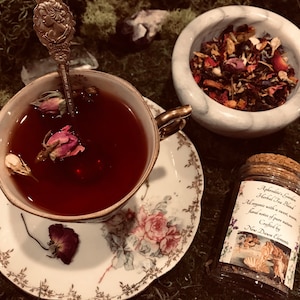 Aphrodite&#39;s Garden Herbal Tea ~ Organic Loose Herbal Tea ~ Tea for Mood Boosting, Love & Happiness ~ Goddess Tea ~ Floral Tea