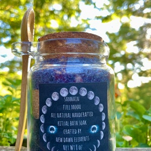 Samhain Bath Salts ~ Halloween Ritual Bath Soak ~ Autumn Bath Salts ~ Organic & All Natural Bath Soak~Fall Bath Tea ~ Self Care Ritual Soak