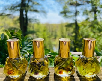 Elemental Essential Oils Set, Earth Air Fire Water, Pure Essential Oil Blends, All Natural & Organic, Anointing Oils