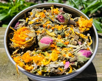 Organic Herbal Summertime Tea Blend, Litha Midsummer Iced Tea, Sun Brew Tea, Picnic Party Gifts, Garden Party Drinks, Natural Cocktail Mix