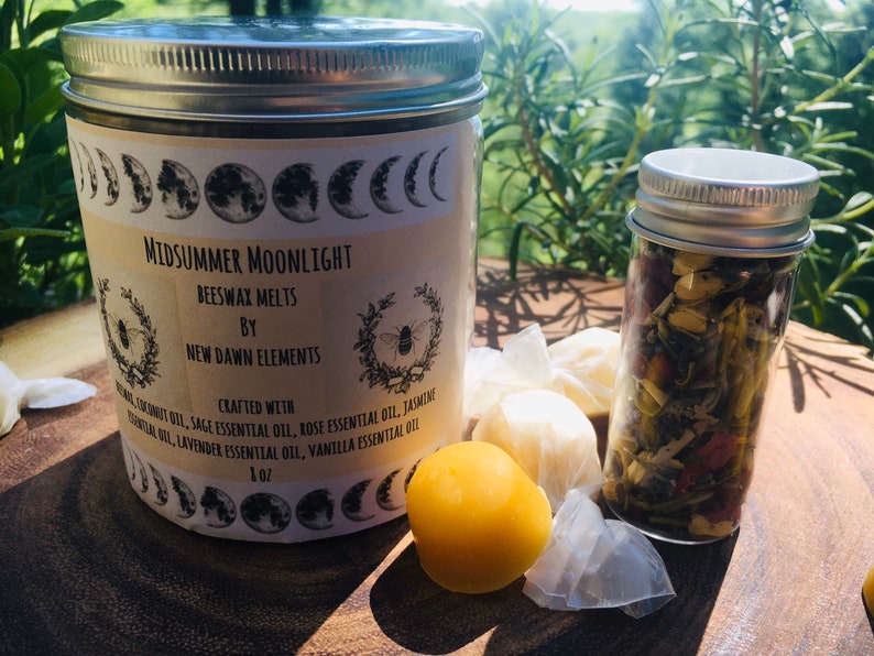 Beeswax Melts-Midsummer Moonlight-wax melts-loose incense image 5