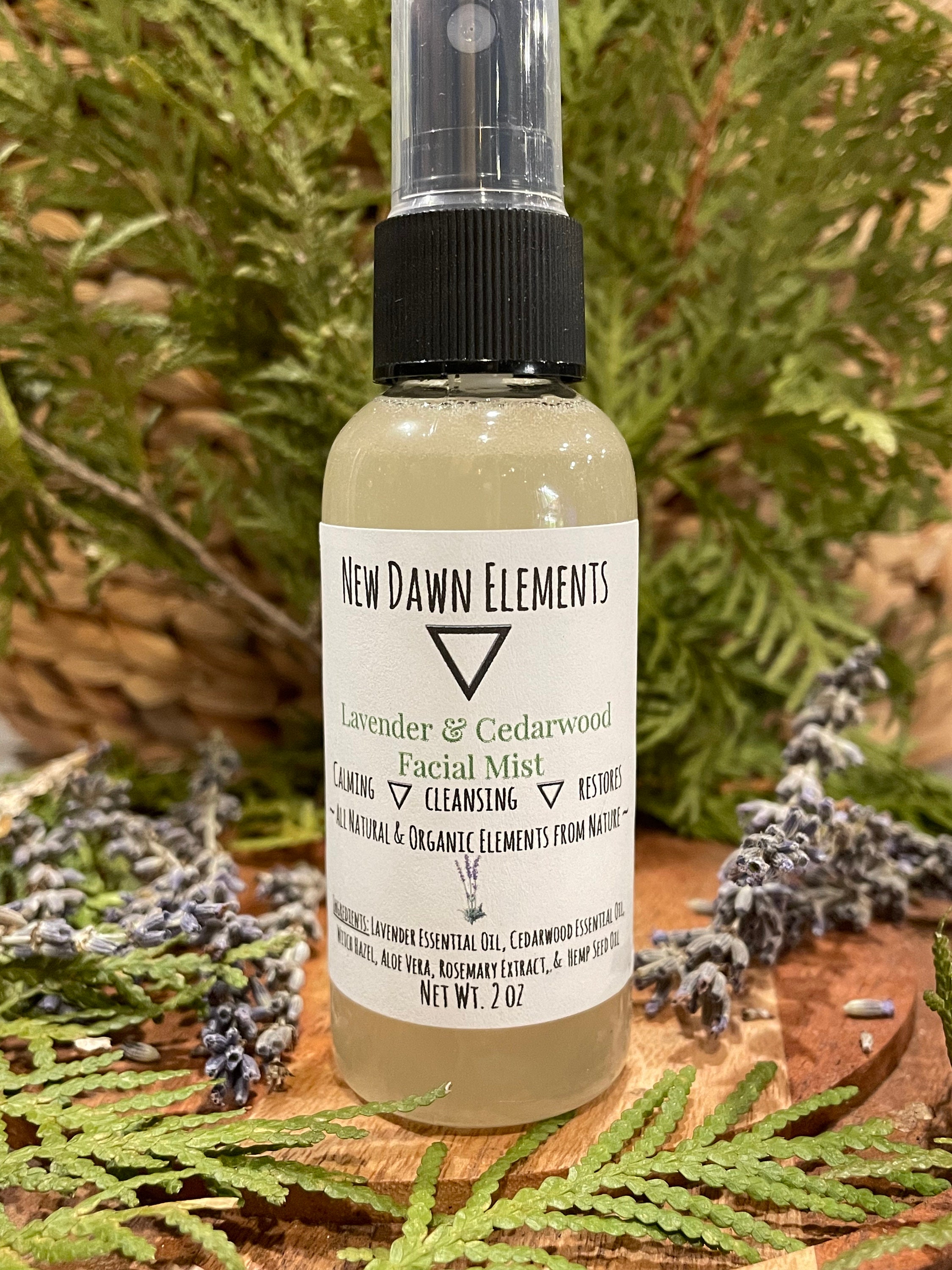 Lavender + Cedarwood Facial Mist Toner ~ Makeup Cleaner Spray ~ Herbal Toner ~ Organic Toner ~ Natural Toner ~ Facial Toner ~ Witch Hazel