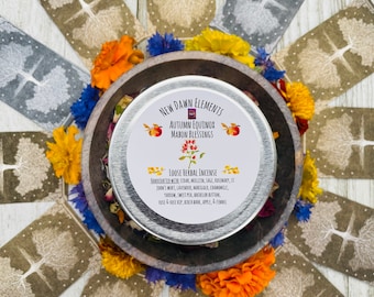 Incienso ritual de Mabon, mezcla silvestre para el equinoccio de otoño, natural y orgánico, aromas otoñales, incienso para el altar