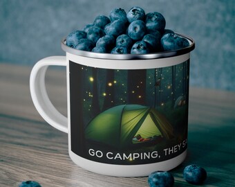 Out of This World Cosmic Camping Companion Perfect Gift for Him, Her, Children Alien Adventures for Outdoors Cabin Enamel Camping Mug
